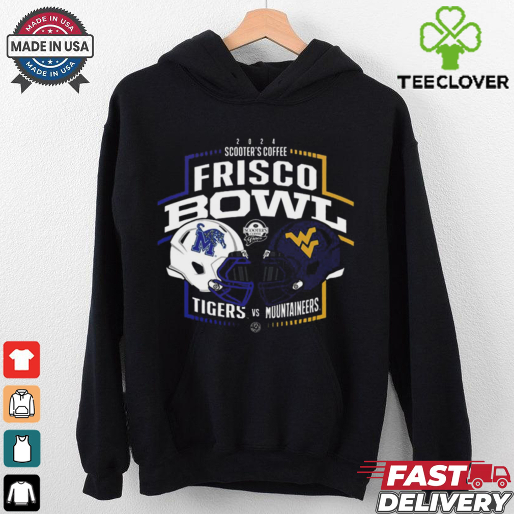 Memphis Tigers Vs West Virginia Mountaineers 2024 Scooter Coffee Frisco Bowl Unisex T Shirt Memphis Tigers Vs West Virginia Mountaineers 2024 Scooter Coffee Frisco Bowl Unisex T Shirt