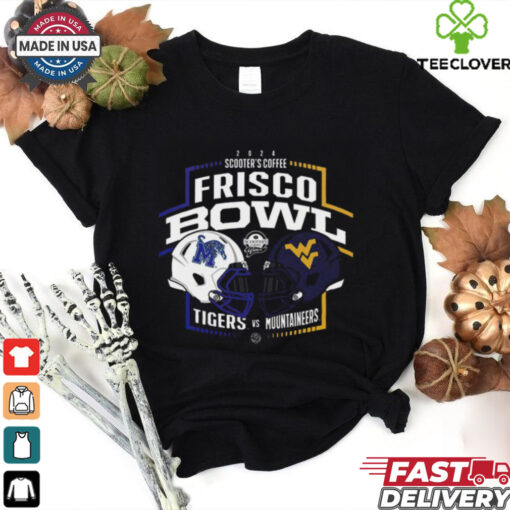 Memphis Tigers Vs West Virginia Mountaineers 2024 Scooter Coffee Frisco Bowl Unisex T Shirt