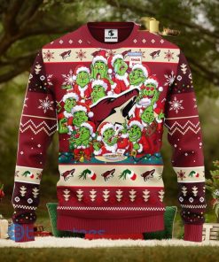 Men And Women Christmas Gift NHL Phoenix Coyotes Cute 12 Grinch Face Xmas Day 3D Ugly Christmas Sweater