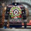 Black Cat Meowy Christmas All Over Printed Xmas Knitted Sweater