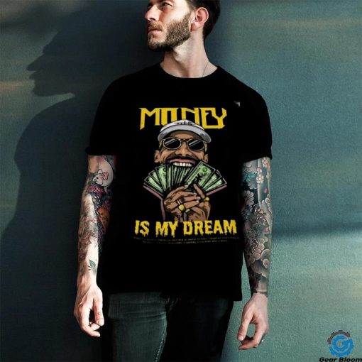 Men Big Print Money in my mind Black Printed TShirt