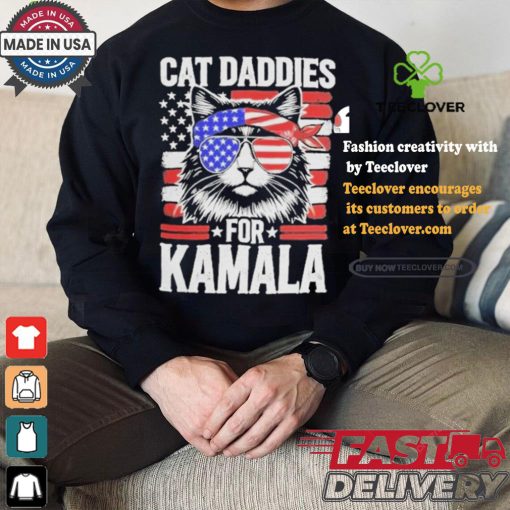 Men Kamala Cat Daddies For Kamala USA Flag Shirt