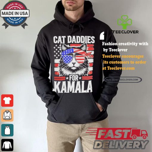 Men Kamala Cat Daddies For Kamala USA Flag Shirt
