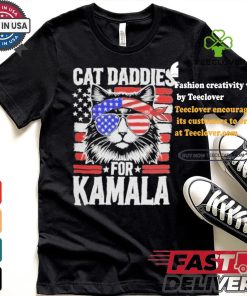 Men Kamala Cat Daddies For Kamala USA Flag Shirt