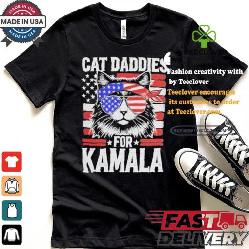 Men Kamala Cat Daddies For Kamala USA Flag Shirt