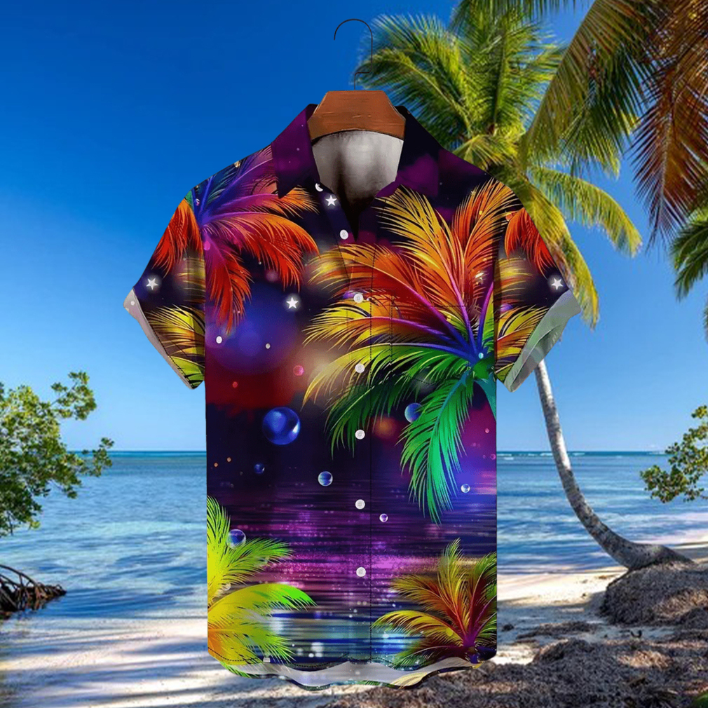 Men s Hawaiian Coconut Tree Sunset Landscape Vacation Button Down Shirt Plus Size Trendy Tee Men s Hawaiian Coconut Tree Sunset Landscape Vacation Button Down Shirt Plus Size Trendy Tee