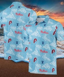 Men s Reyn Spooner Light Blue Philadelphia Phillies Hawaiian Shirt