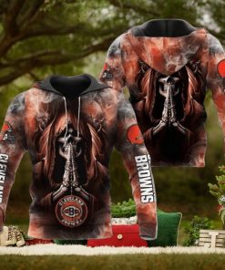 Mens 3D Graphic Hoodie Cleveland Browns Smoke Gift