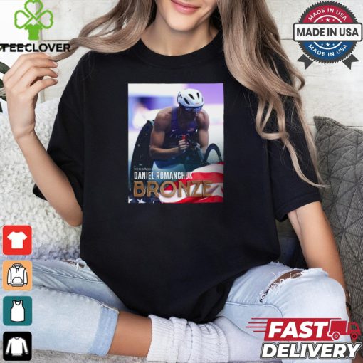 Men’s 400 T54 Daniel Romanchuk Bronze Medal Paris Paralympics 2024 Poster t shirt