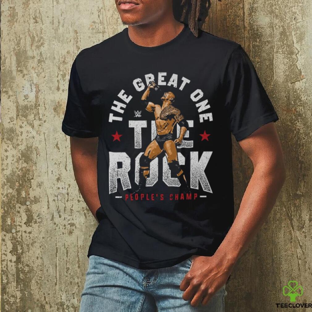 Men's 500 Level Black The Rock The Great One T Shirt Men's 500 Level Black The Rock The Great One T Shirt
