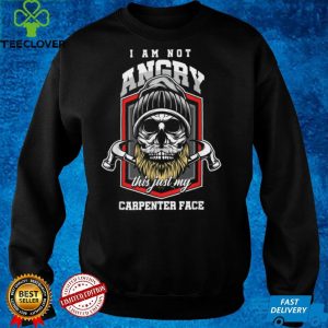 Mens Angry Carpenter Face Bearded Skull Woodworker Craftsman Wood T Shirt