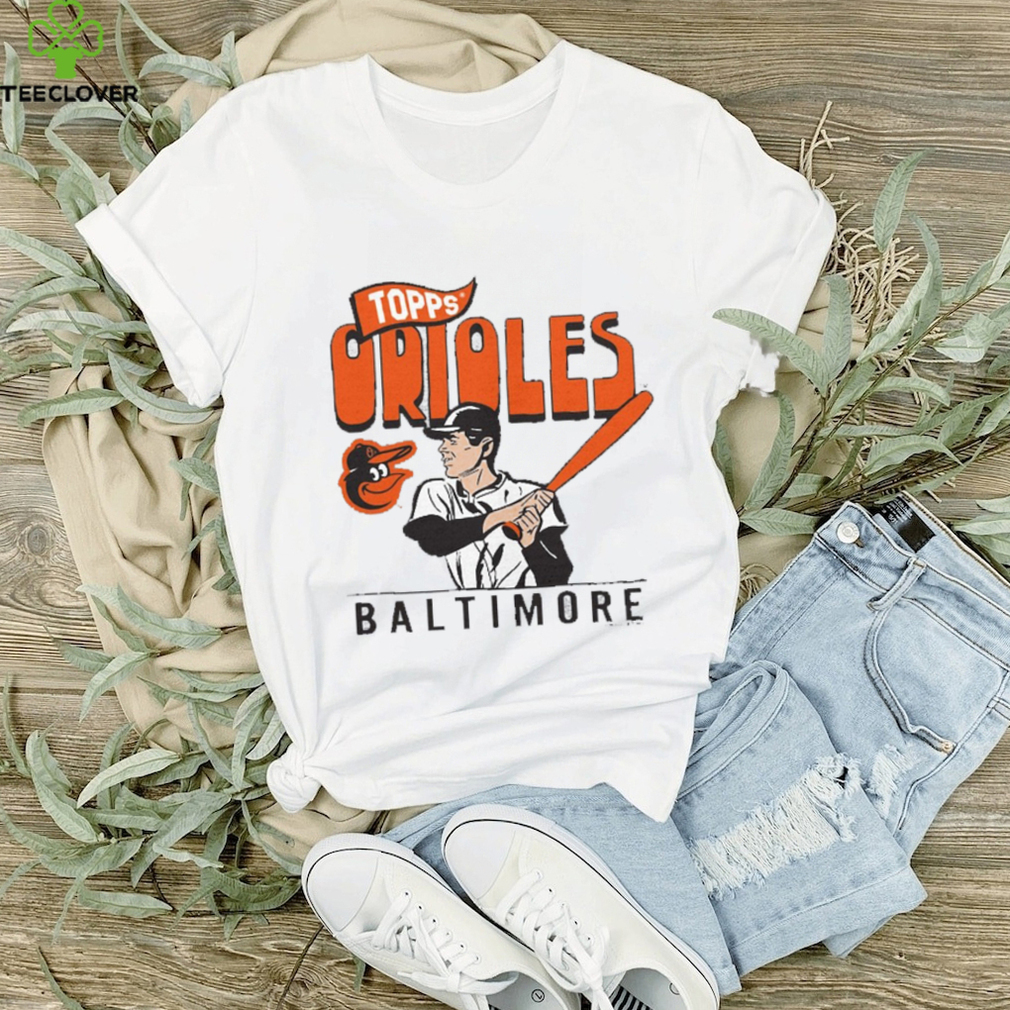 Men's Homage x Topps Gray Baltimore Orioles Tri-Blend T-Shirt Size: Small