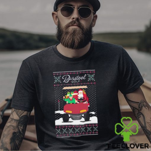 Men’s Barstool Golf Santa Golf ugly Christmas shirt
