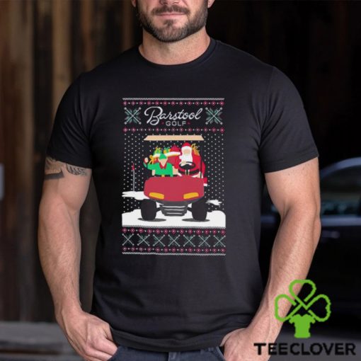 Men’s Barstool Golf Santa Golf ugly Christmas shirt