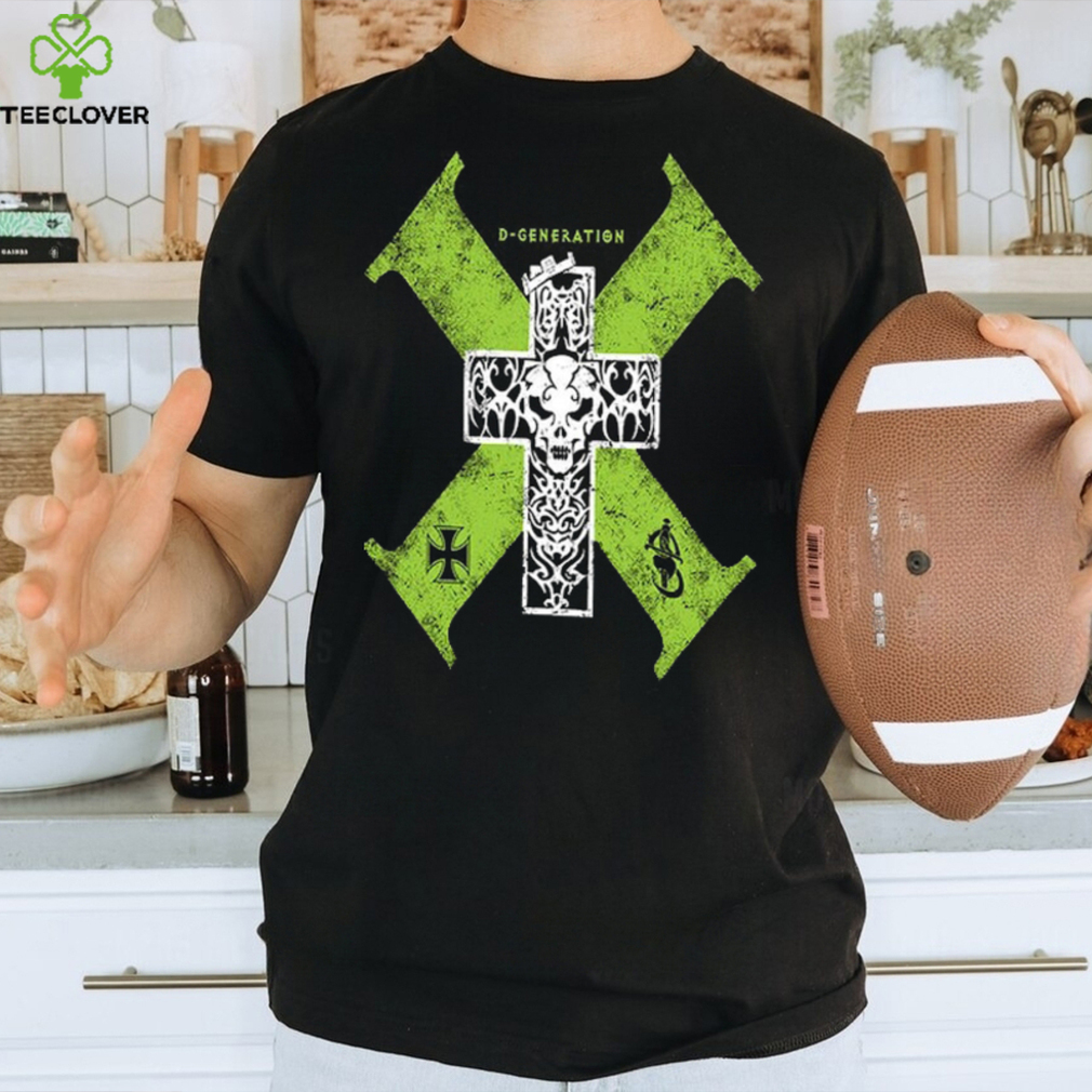 Men's Black D Generation X Retro Cross T Shirt Men's Black D Generation X Retro Cross T Shirt