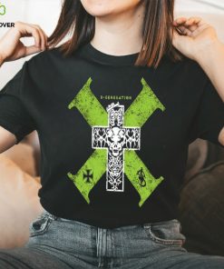 Men's Black D Generation X Retro Cross T Shirt