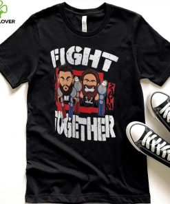 Men's Black Sami Zayn & Kevin Owens Fight Together T Shirt