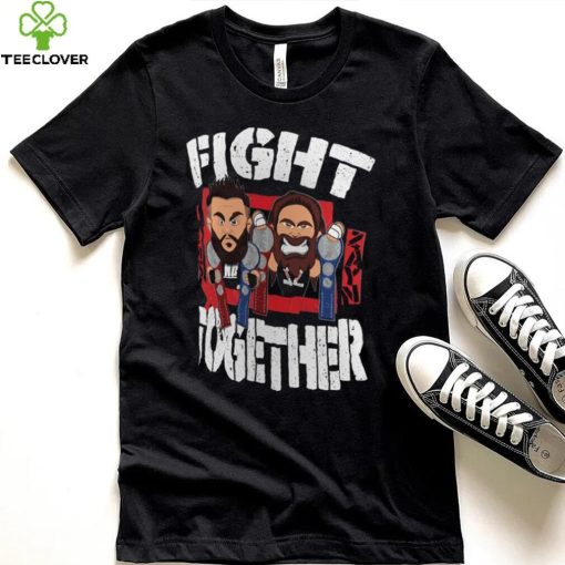 Men’s Black Sami Zayn & Kevin Owens Fight Together T Shirt