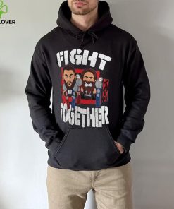 Men's Black Sami Zayn & Kevin Owens Fight Together T Shirt