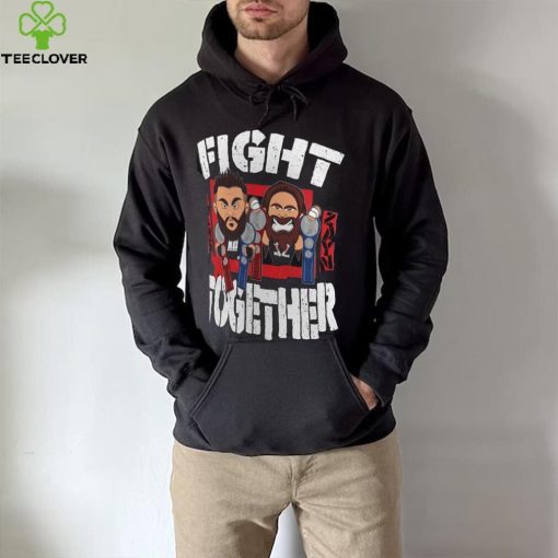 Men’s Black Sami Zayn & Kevin Owens Fight Together T Shirt