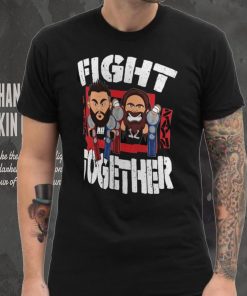 Men's Black Sami Zayn & Kevin Owens Fight Together T Shirt