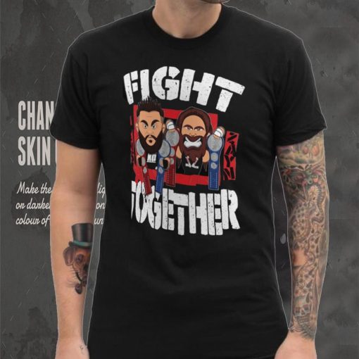 Men’s Black Sami Zayn & Kevin Owens Fight Together T Shirt