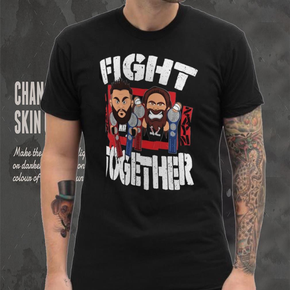 Men's Black Sami Zayn & Kevin Owens Fight Together T Shirt Men's Black Sami Zayn & Kevin Owens Fight Together T Shirt