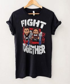 Men's Black Sami Zayn & Kevin Owens Fight Together T Shirt