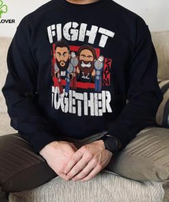 Men's Black Sami Zayn & Kevin Owens Fight Together T Shirt
