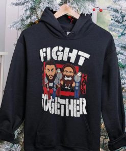 Men's Black Sami Zayn & Kevin Owens Fight Together T Shirt