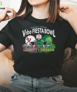 Men's Blue 84 Black Oregon Ducks vs. Liberty Flames 2024 Fiesta Bowl Matchup T Shirt