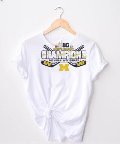 Mens Blue 84 GRY Michigan Wolverines 2023 Mens Hockey Conf Shirt