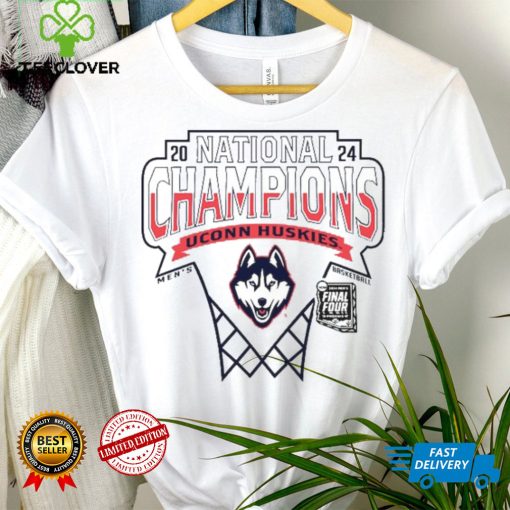 Men's Blue 84 Heather Gray UConn Huskies 2024 NCAA Men's Basketball National Champions Bracket Shirt