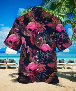 Men’s Botanical Flamingo Hawaiian T Shirt Hawaiian Gift Aloha Shirt Hawaiian Beach Short