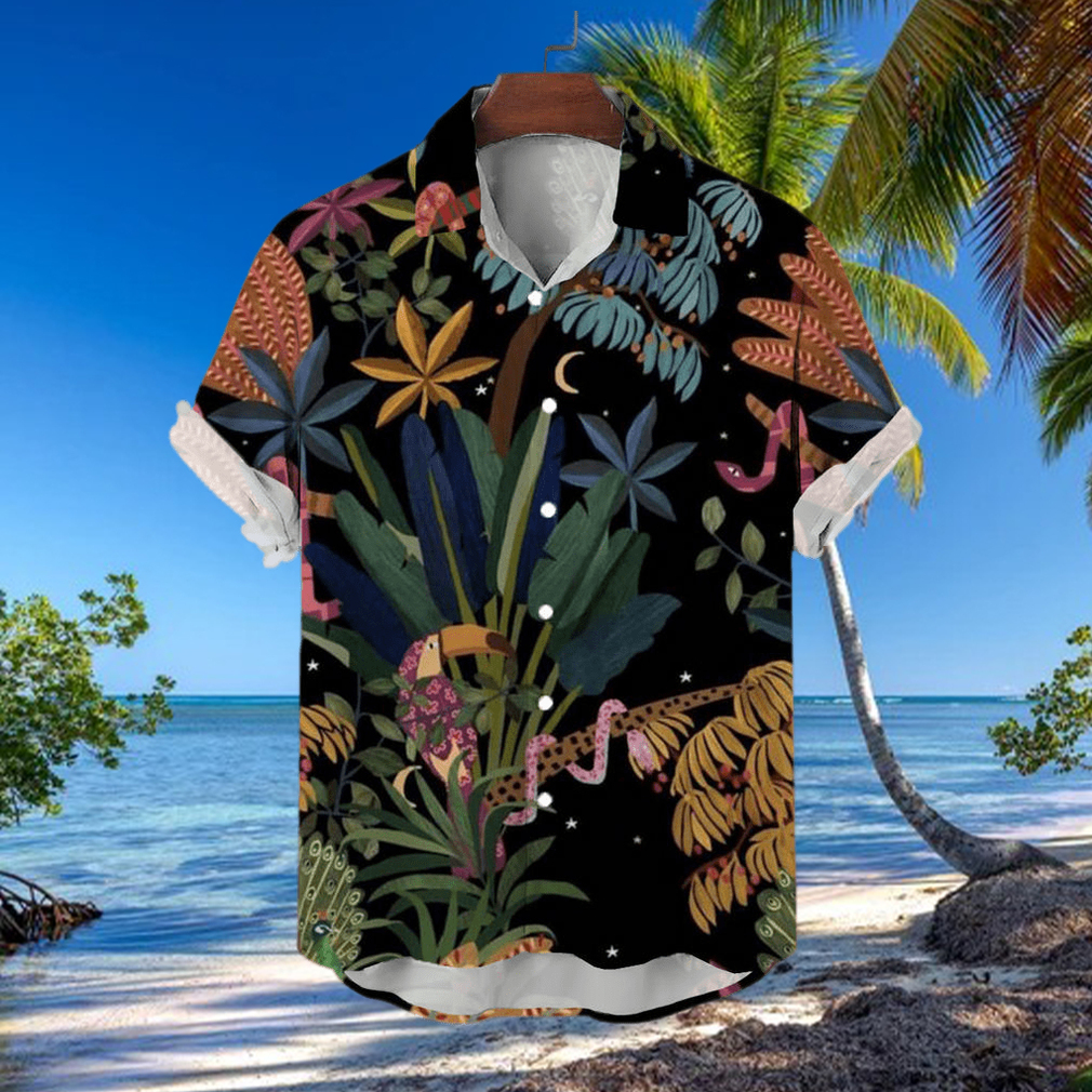 Men’s Casual Rainforest Short Sleeve Shirt Button Down Shirt Men’s Casual Rainforest Short Sleeve Shirt Button Down Shirt