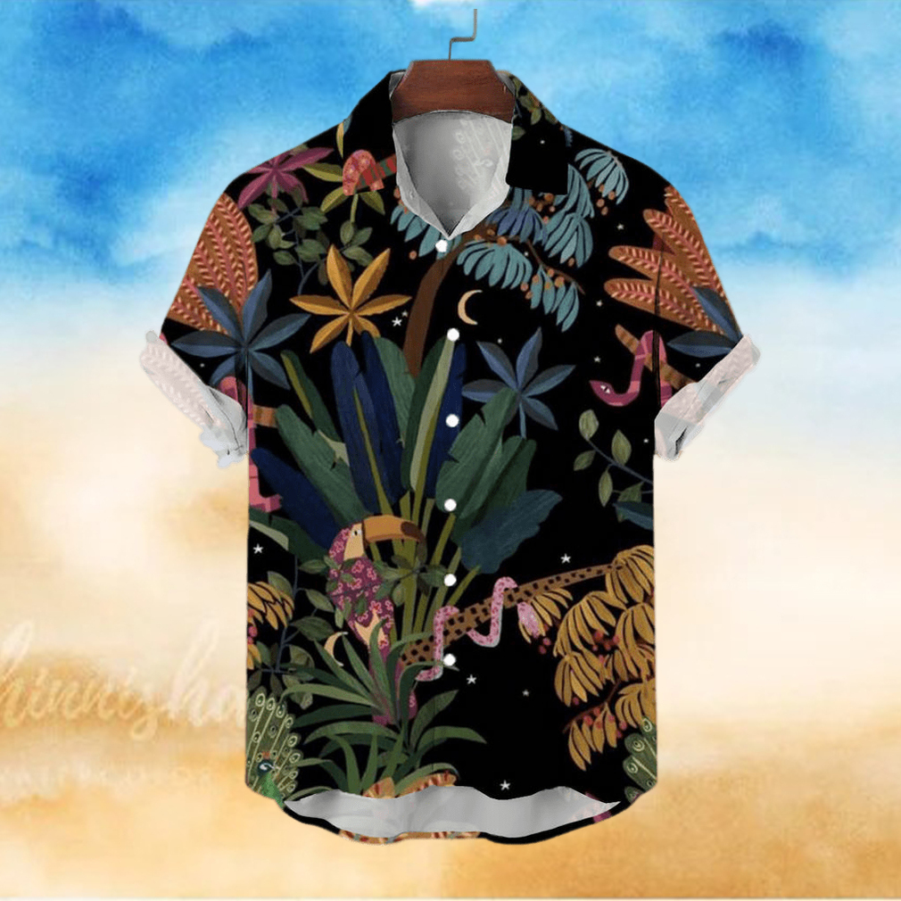 Men’s Casual Rainforest Short Sleeve Shirt Button Down Shirt Men’s Casual Rainforest Short Sleeve Shirt Button Down Shirt