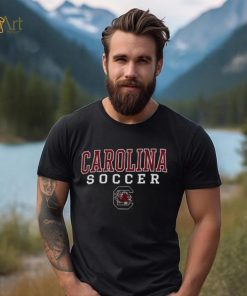 Men's Champion Black South Carolina Gamecocks Soccer Stack Logo T Shirt
