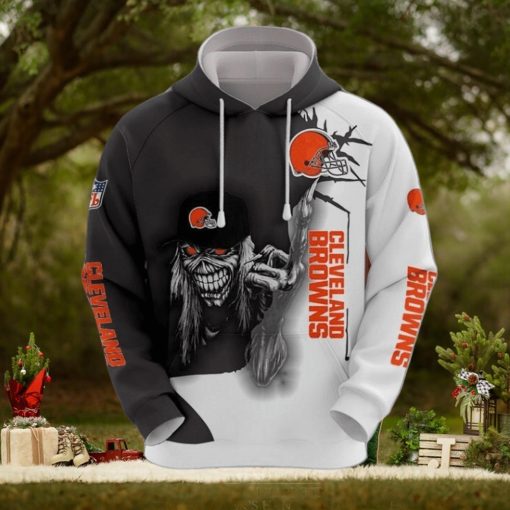 Mens Cleveland Browns 3D Hoodie Ultra Death Graphic Gift