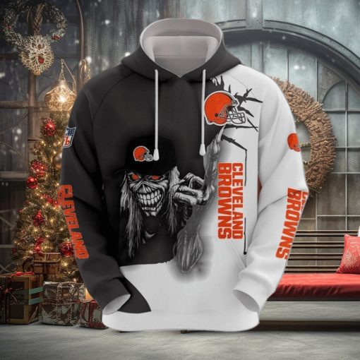 Mens Cleveland Browns 3D Hoodie Ultra Death Graphic Gift