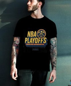 Men's Fanatics Branded Heather Gray Denver Nuggets 2024 NBA Playoffs Defensive Stance T Shirt