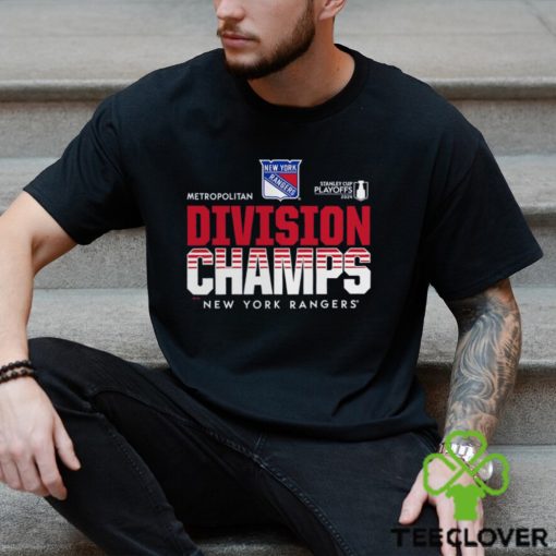 Men’s Fanatics Branded Heather Navy New York Rangers 2024 Metropolitan Division Champions T Shirt