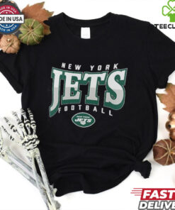 Men’s Fanatics Heather Charcoal New York Jets Divided Warp Tri Blend T Shirt