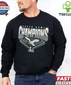 Men's Fanatics Kelly Green Philadelphia Eagles Super Bowl LIX Champions Retro Graphic Long Sleeve T Shirt