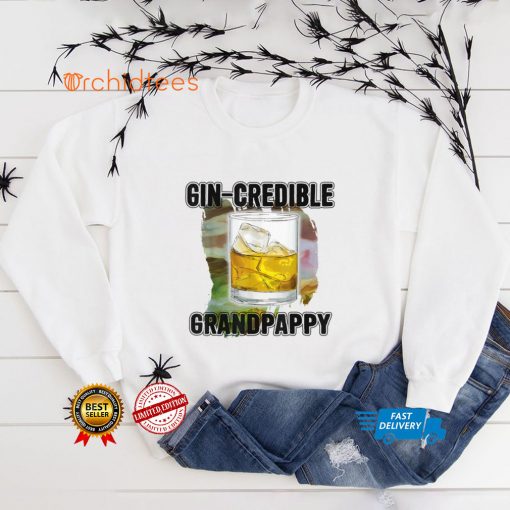 Mens Fathers Day Gift Tee Gin Credibile Grandpappy Funny Drink T Shirt