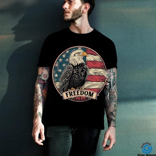 Men’s Freedom American Eagle USA Flag T Shirts