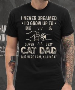 Mens Funny Cat Dad Novelty For Father’s Day Crewneck Sweatshirt
