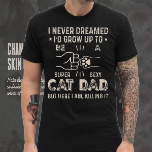 Mens Funny Cat Dad Novelty For Father’s Day Crewneck Sweatshirt