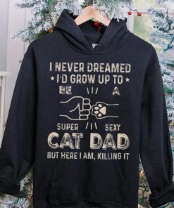Mens Funny Cat Dad Novelty For Father’s Day Crewneck Sweatshirt