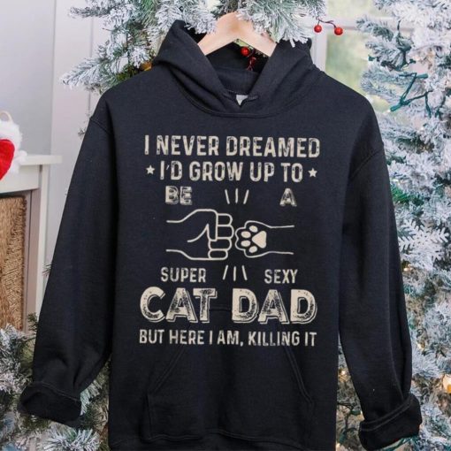 Mens Funny Cat Dad Novelty For Father’s Day Crewneck Sweatshirt