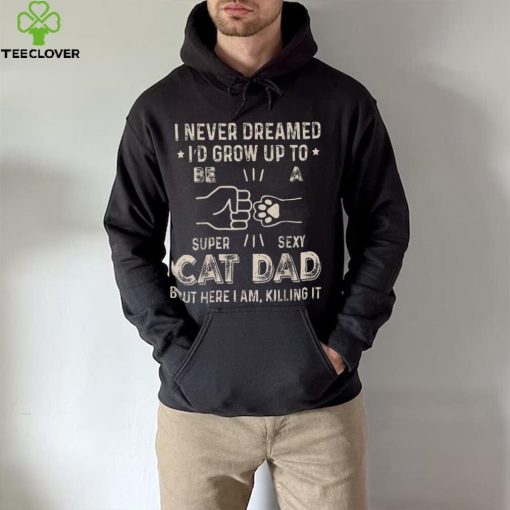 Mens Funny Cat Dad Novelty For Father’s Day Crewneck Sweatshirt